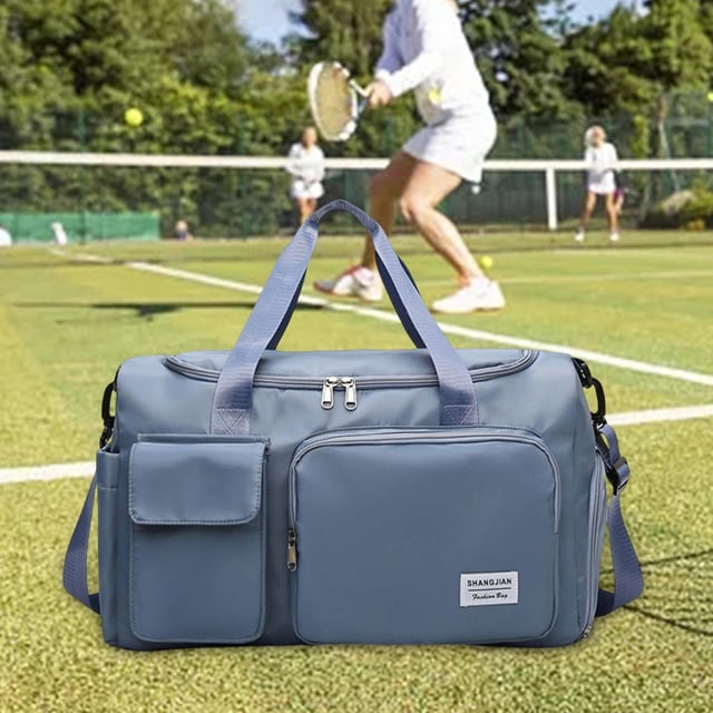 Deportes portátiles Duffel Wet Totes Equipaje Bolso Hombro ligero Azul Colcomx Bolsa deportiva