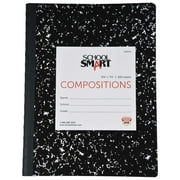 School Smart Wide Ruled Composition Book, 9-3/4 x 7-1/2 Inches, 100 Sheets