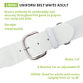 thumbnail image 5 of Champion Sports UBWH Adult Baseball & Softball Uniform Belt, White, 5 of 5