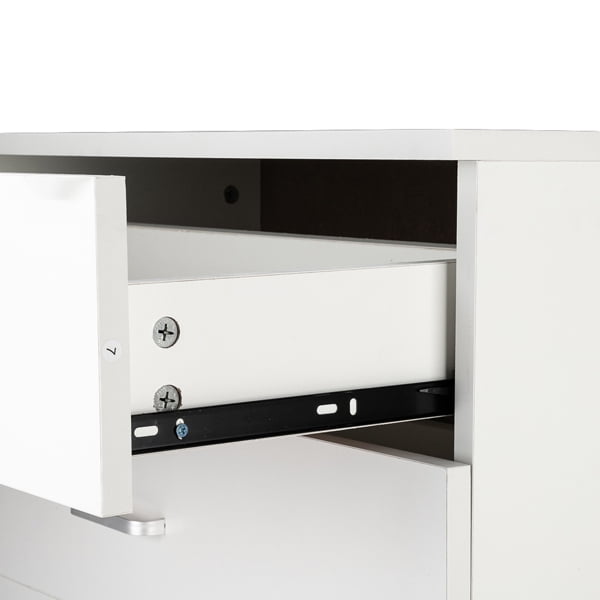Alvantor White 3-Drawer Dresser with Durable P2-Grade Particle Board, Compact Design 26 x 13 x 22 Inches