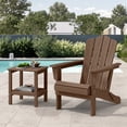 thumbnail image 5 of FUNDAZE HDPE Adirondack Chair Set of 2, Foldable Weather-resistant Outdoor Chairs for Patio, Poolside, Garden, Yard, Brown, 5 of 8