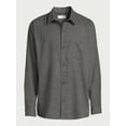 thumbnail image 6 of Free Assembly Men's Herringbone Shirt with Long Sleeves, Sizes XS-3XL, 6 of 7