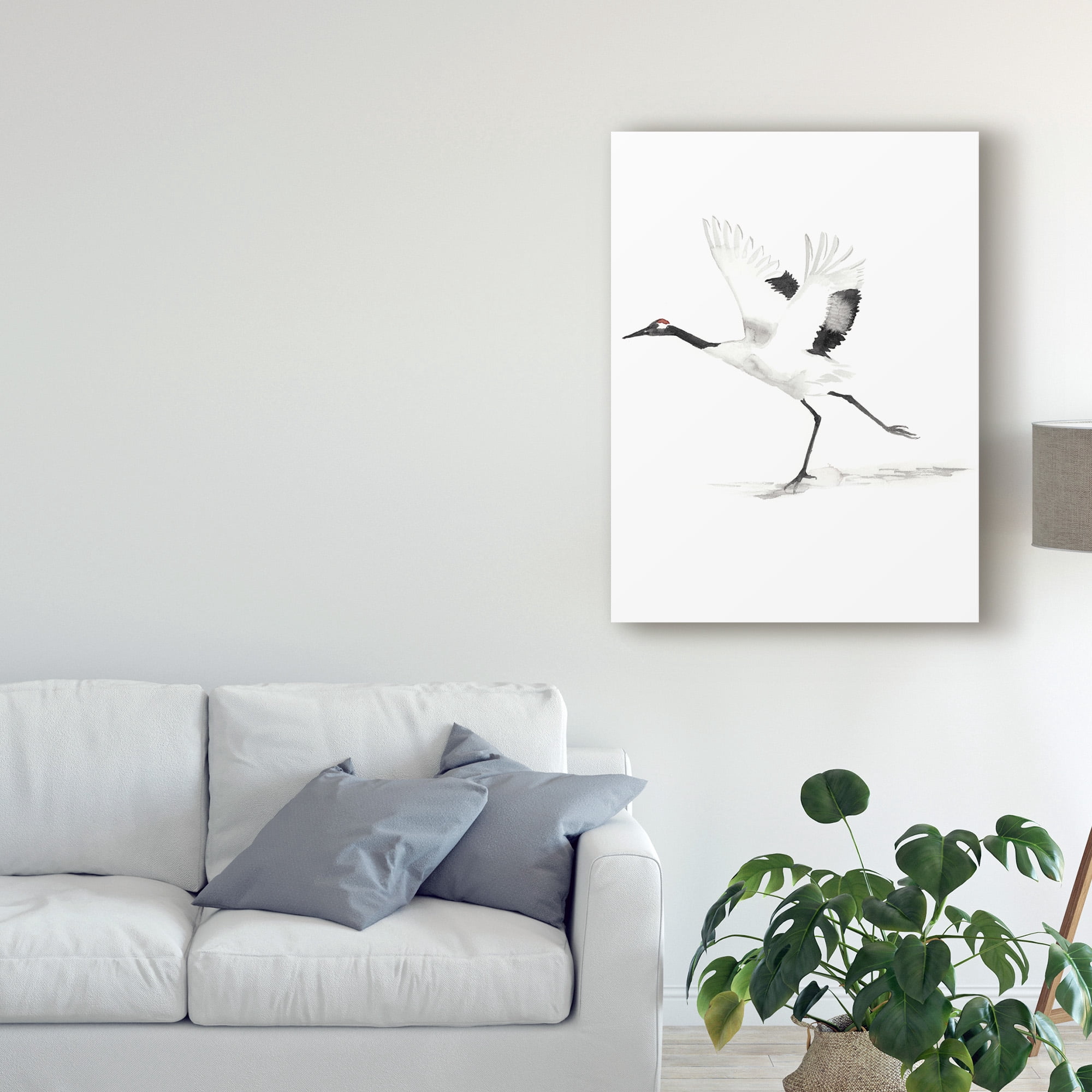 Trademark Fine Art 'Japanese Cranes III' Canvas Art by Naomi McCavitt