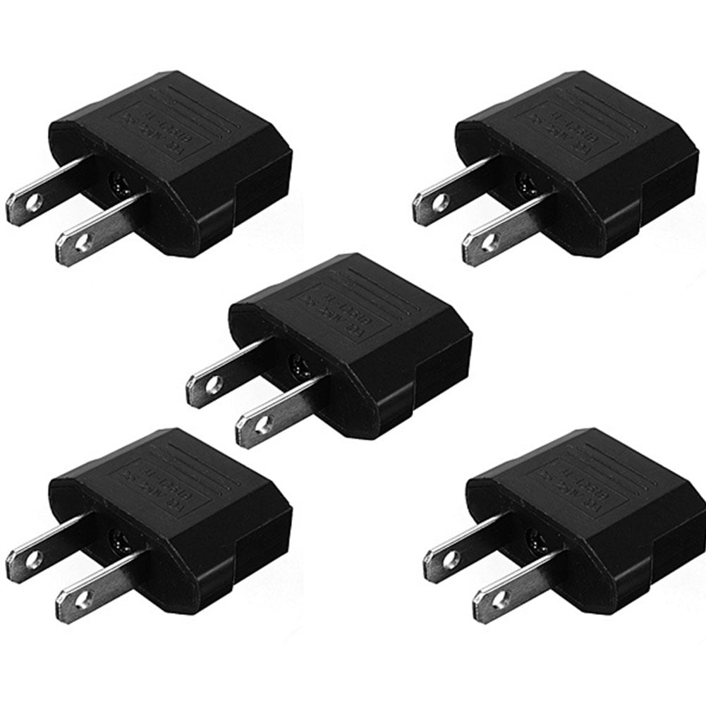 5pc European EU to US USA Travel Power Charger Adapter Plug Outlet Converter cvg 