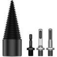 thumbnail image 6 of Keyohome Wood Splitting Drill Bit High Speed Steel Firewood Log Splitter Drill Bit Wood Punch Cone Driver Drill Bit Woodworking Tool with Connecting Rod for Electric Drill Power Tool, 6 of 12