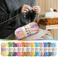 thumbnail image 1 of Hilo de Algodón Degradado de Leche - Lana Tejida a Mano, Hilo Acrílico Suave de 325 M para Tejer Gorros, Bufandas y Muñecas a Crochet - 50 G - Suministros de Manualidades Arcoíris para Principiantes, 1 of 6