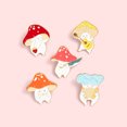 thumbnail image 5 of Cartoon Creative Cute Mushroom Alloy Naughty Mushroom Playing Guitar Playing Harmony Brooch Badge-XZ3138, 5 of 5