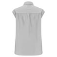 thumbnail image 4 of Fanxing Peter Pan Collar Shirt Women Short Sleeve Cotton Linen Shirts Summer Blouse Casual Work Blouse Tunic Tops S-2XL, 4 of 6