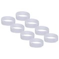 thumbnail image 1 of Unique Bargains Boot Straps, 8 Pack Elastic Ankle Straps Pants Leg Bands, 12' x 1', White, 1 of 8