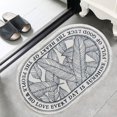 thumbnail image 3 of Youkk Bathroom Rugs Water Absorbent Floor Bath Mat Carpet Leaf Oval 40x60cm 1Set, 3 of 6