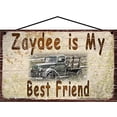 thumbnail image 1 of 5x8 Zaydee is my Best Friend Sign, Vintage Style Home Décor for Grandpa with Classic Old Truck, Yiddish Word for Grandfather, Gift for Father's Day, Decorative Household Family Signs, 1 of 1
