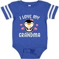 thumbnail image 3 of Inktastic I Love My Grandma with Cute Penguin and Hearts Girls Baby Bodysuit, 3 of 5