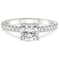 thumbnail image 4 of 4 Carat IGI Certified Cushion Shape Lab Grown Diamond Engagement Ring | 14K White Gold |Serena Eternity Diamond Ring | FG-VS1-VS2 Quality Friendly Diamonds, 4 of 6