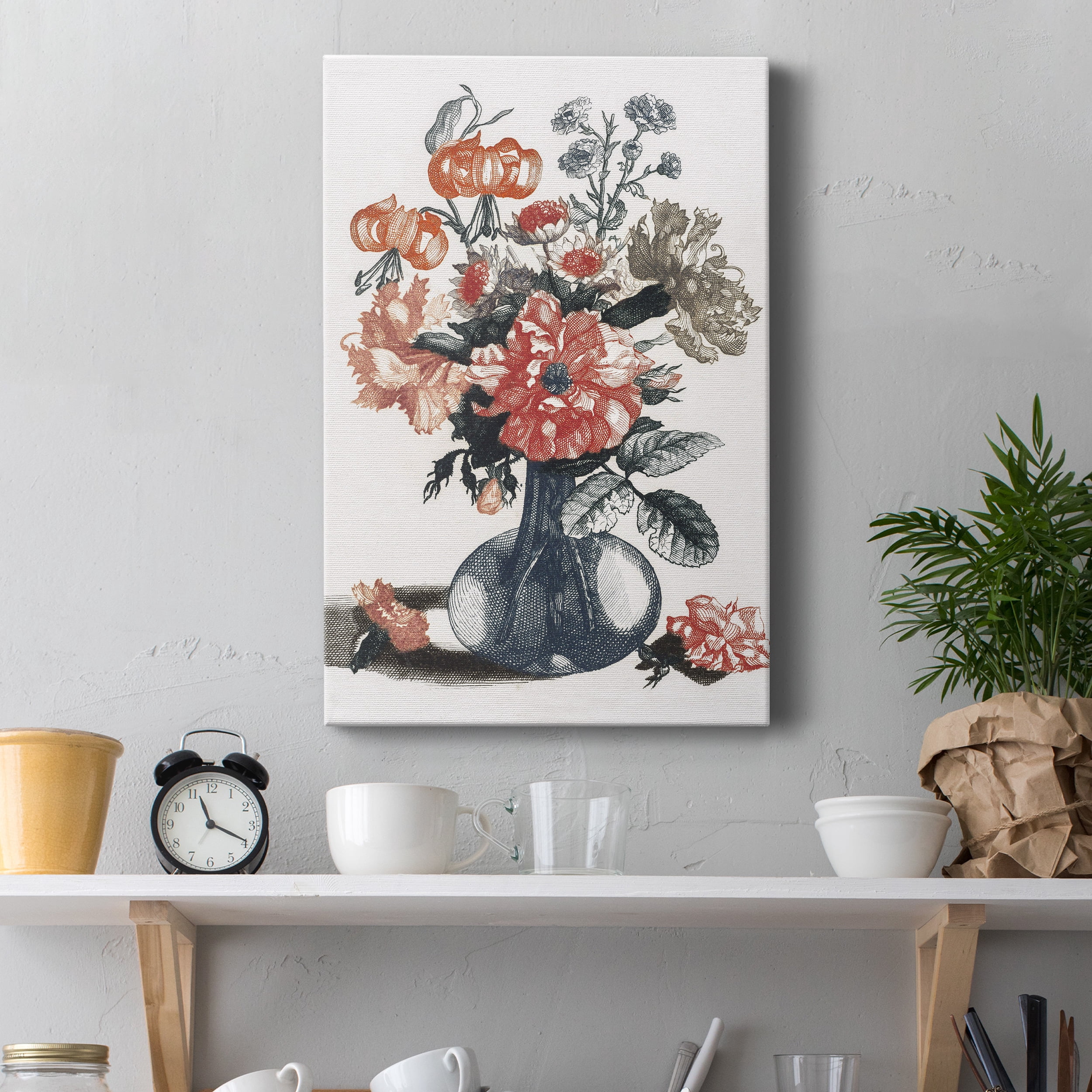 Flowers in a Vase Premium Gallery Wrapped Canvas - Ready to Hang - 40 x 60