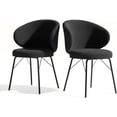 thumbnail image 1 of Set de 2 Sillas Modernas para Comedor, Estructura de Acero, Negro, 1 of 3