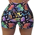 thumbnail image 2 of Balery Colorful Animals Printed Workout Shorts for Women Seamless Scrunch Short Gym Yoga Running Sport Active Exercise Fitness Shorts-Large, 2 of 8