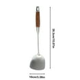thumbnail image 3 of Fiudx Espátula de Acero Inoxidable, Mango de Madera Resistente Al Calor, Agarre Ergonómico, Diseño Flexible Antirayaduras, Ideal para Salteados, Panqueques y Tortillas, Tamaño 38,3 X 10 X 4 Cm, 1 Uni, 3 of 6