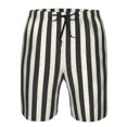 thumbnail image 3 of Fotbe Black And White Thick Stripes Trajes de Baño Estampados para Hombre, Shorts de Verano de Secado Rápido, Ropa de Playa, Bañadores-XX-Large, 3 of 6