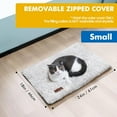 thumbnail image 4 of Self Warming Cat Bed for Indoor Cats Fluffy Self Heating Pet Pad with Removable Washable Cover Non Slip Dog Bed for Small Dogs, Gray, 24*18, 4 of 10