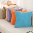thumbnail image 5 of Nvzi 2 fundas de almohada de color liso. Clásicas y atemporales, fundas de almohada sencillas de color puro, que combinan con cualquier cama. 45 x 45 cm (color café claro)., 5 of 5