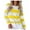 Yellow, variant on Women's Striped Long Sleeve Crew Neck T Shirts Fashion Color Block Tee Tops Blue L