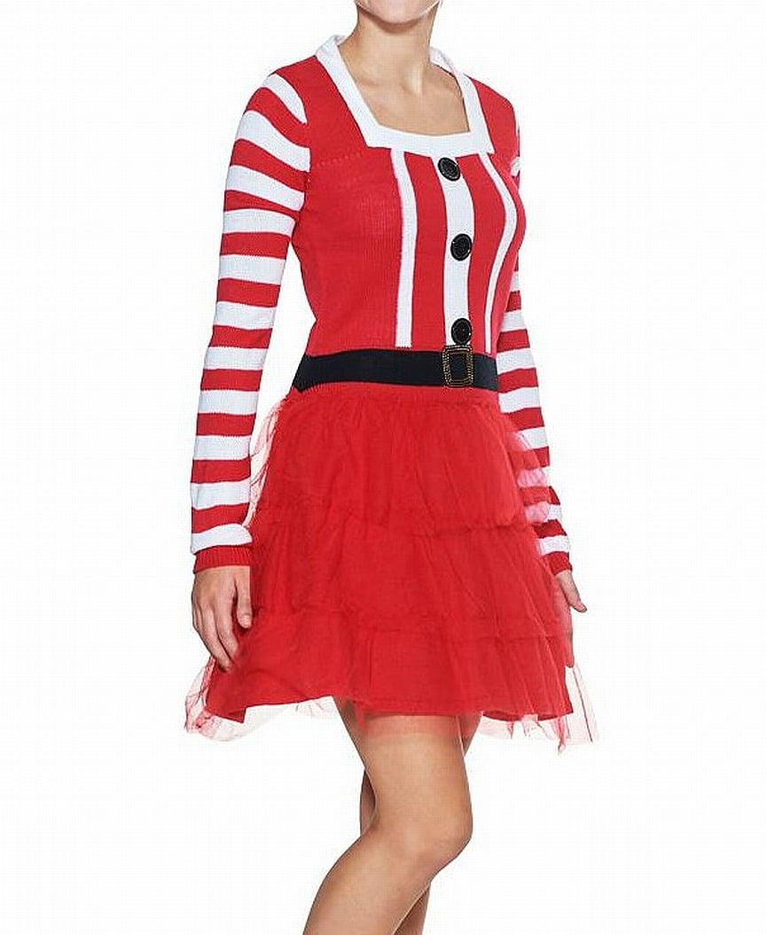 mrs claus sweater dress