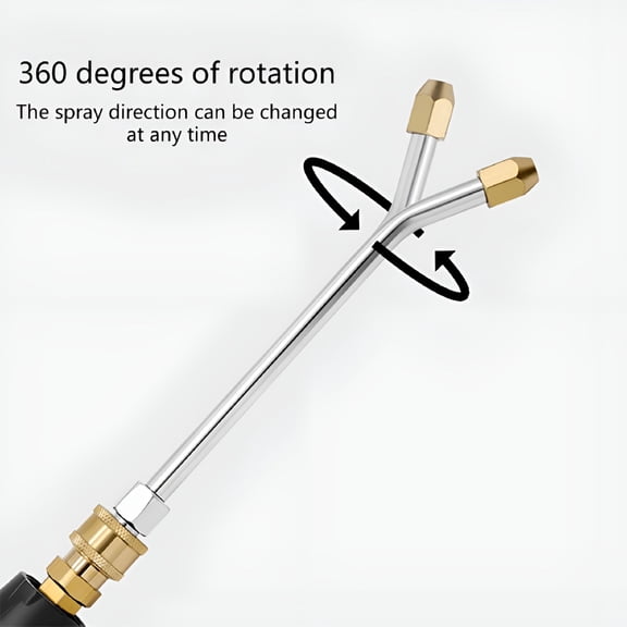 ZEPARO 3 Pack Pressure Washer Extension Wands Curved Extension Rod 1/4" Quick Connects