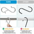 thumbnail image 6 of Minzimin 10/20 Pcs S Hooks for Hanging, Heavy Duty S Shaped Hooks Silver, Kitchen Hooks, S Hanger Hooks for Plants, Pots, Towels and Bags, with Safety Buckle Design, 3.5 Inch, 6 of 7