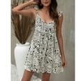 thumbnail image 2 of Vestido De Tirantes Finos Con Volantes, Cuello En V, Vestido De Verano, Dobladillo Suelto, Cintura Elástica, Estampado Floral, Femenino Para Verano Para Mujer ANGGREK Otros, 2 of 8