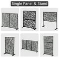 thumbnail image 3 of FOOWIN Outdoor Metal Privacy Screen Galvanized Decorative Screen, Black, 3 of 7