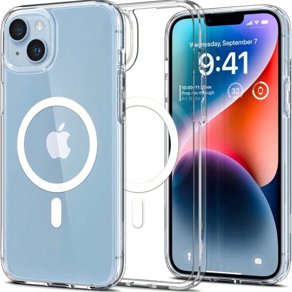Clear Case Plating Mag Cover Compatible With IPhone 16 15 14 13 12 Pro Max 11 Plus