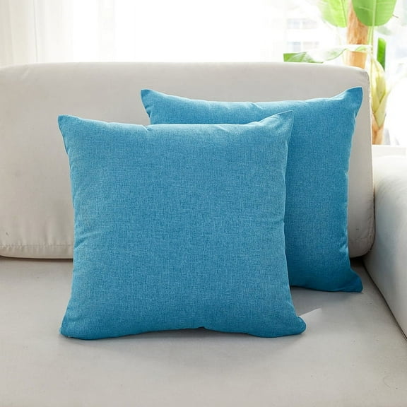Pack of 2 Couch Throw Pillow Covers 20x20 Inch Soft Decorative Pillow Covers Farmhouse Boho Cushion Covers for Mid Century Modern Home Decor Sofa Bedroom Living Room，Turquoise