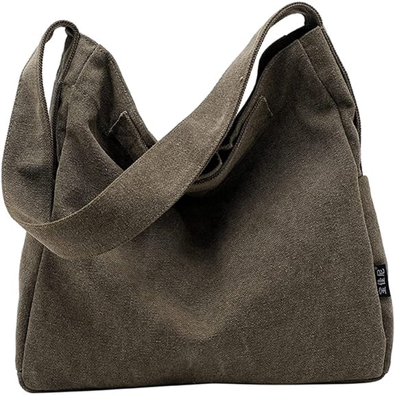 PIKADINGNIS Women Canvas Tote Purse Handbags Shoulder Bag Casual Work School Shopper Hobo Top Handle Handbag