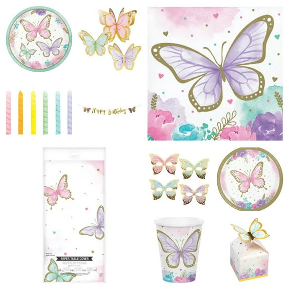 Shimmering Butterfly Collection Party Set - Complete Party in a Bag!