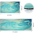 thumbnail image 5 of Kitchen Rugs and Mats Set of 2 Teal Marble Gold Anti Fatigue Mat PVC Non Slip Turquoise Foam Cushioned Kitchen Mats for Floor Dining Room Home Office Sink Laundry, 5 of 6