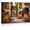 Frame-style, variant on Charming Italian Street Scene Canvas Wall Art European Cityscape Alleyway with Fruit Stand and Cafe Pictures Vibrant Rustic Home Wall Decor for Kitchen Living Room Bedroom