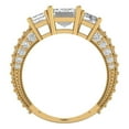 thumbnail image 4 of Three-Stone Engagement Ring for Women - 3.61ct Moissanite in 14K Yellow Gold Promise Ring, 4 of 6