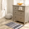 thumbnail image 5 of Unique Bargains Striped Bathroom Mat Soft Non-Slip Quick Dry Bath Rugs Brown 16" x 24", 5 of 7