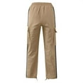 thumbnail image 3 of Men's Fleece Cargo Sweatpants Heavyweight Size Khaki XL, 3 of 4