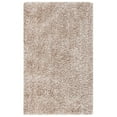 thumbnail image 3 of SAFAVIEH New Orleans Darius Solid Polyester Shag Area Rug, Beige, 2' x 3', 3 of 7