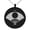 Black, variant on Stainless Steel Satake Samurai Crest Engraved Small Medallion Circle Charm Pendant Necklace