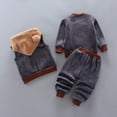 thumbnail image 4 of Odeerbi Baby Boy Girl Clothes Toddler Outfit Winter Children's Clothing Three-piece Set Winter Clothing Suits Dark Gray, 4 of 9