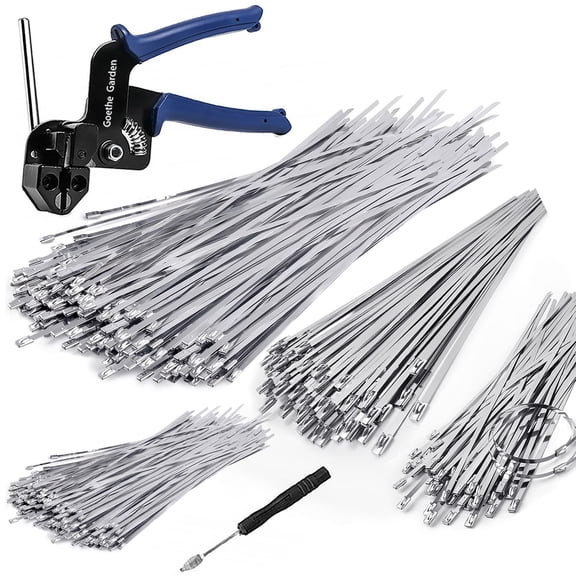 WCT322 Stainless Steel Cable Tie Gun for Fastening and Cutting up to 12mm Width Cable Ties,4 Size For Multi-purpose Cable Ties, Suitable For Fixing Fences, Pipes, Etc. Outdoor.