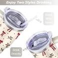 thumbnail image 5 of Seamless Pattern Red Bowknot and Holly 40 Oz Tumbler with Handle Lid and Straw Stainless Steel Double Walled Vacuum Insulated Cup Merry Christmas Gifts Tumbler for Women Men Friends Outdoor Indoor, 5 of 6