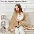 thumbnail image 2 of HomeMate Heated Blanket Electric Throw - 50"x60" Heating Blanket Throw 4 Hours Auto-Off 5 Heat Levels Heat Blanket Over-Heat Protection Flannel Sherpa Heater Blanket Electric ETL Certification, 2 of 4