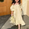 thumbnail image 2 of HIPYLO 4t Dresses for Toddler Girls Holiday Dresses Size 10-12 Tight Dress Girls 3t Outfits Thanksgiving Outfit Baby Teen Girl Gifts Christmas, Beige 3-4 Years, 2 of 9