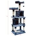 thumbnail image 3 of Qpets CT-203 Qpets 62'' Cat Tree, Super Sturdy Cat Tower with Scratching Posts, Big Cat Condo, Play House for Medium Cat or Big Cat, 3 of 5