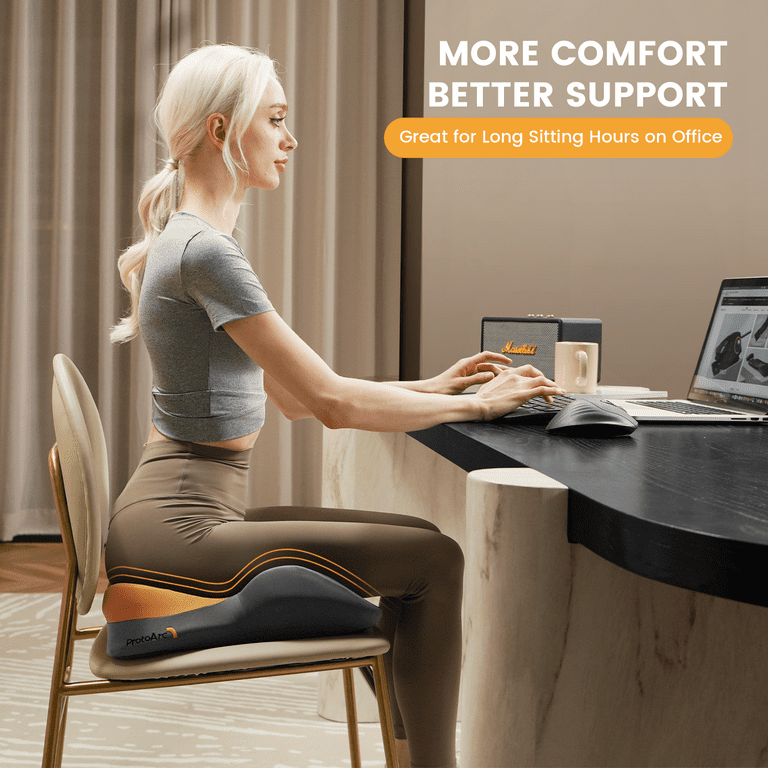 Benazcap X Large Memory Seat Cushion for Office Chair Pressure Relief