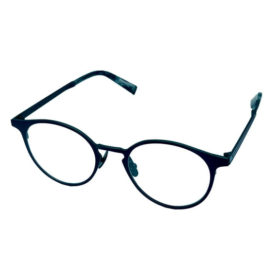 John Varvatos Mens Matte Navy Round Metal Eyewear Frame V168 49mm