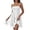 R145-White, variant on RMGVDSD Summer Dresses For Women Casual Dress Spaghetti Strap Sleeveless Smocked Mini Dress Solid Color Beach Vacation Flowy A-Line Sundress Cute
